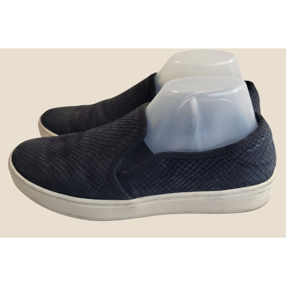 Sofft Somers Slip On Sneakers Black Snakeskin Look Leather Shoes Women 9.5M